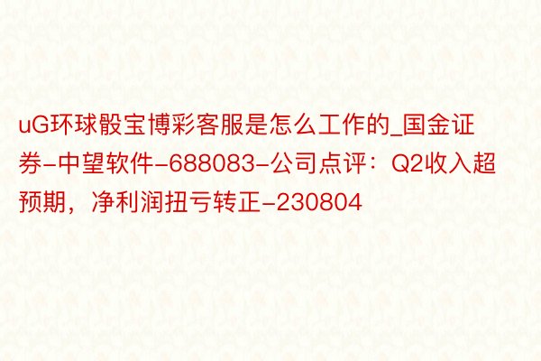 uG环球骰宝博彩客服是怎么工作的_国金证券-中望软件-688083-公司点评：Q2收入超预期，净利润扭亏转正-230804