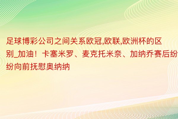 足球博彩公司之间关系欧冠,欧联,欧洲杯的区别_加油！卡塞米罗、麦克托米奈、加纳乔赛后纷纷向前抚慰奥纳纳